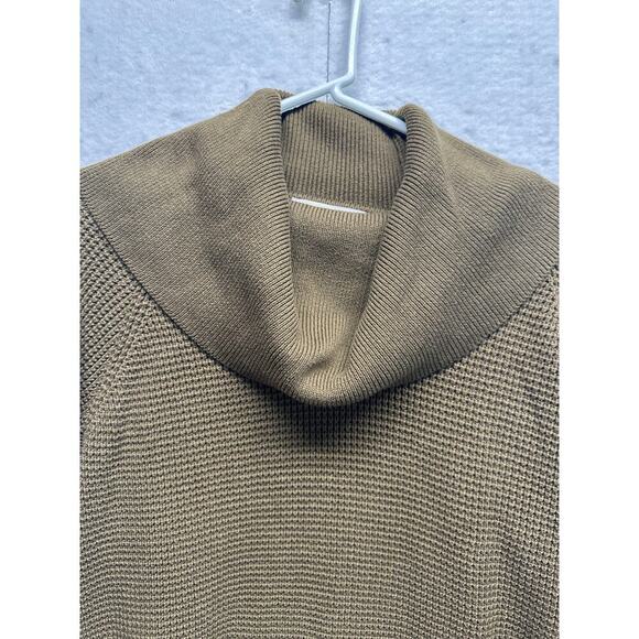 Michael Kors Camel Brown Cowl Neck Chunky Knit Sweater Women’s Large - Picture 3 of 9